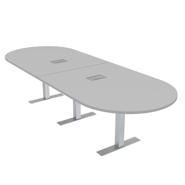 45 in W, 120 in L, 29 in H, Engineered Wood Top, Grey
